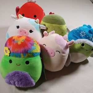 Squishmallow Lot 6 Small Garo Hippie Zaid Pickle Danny Georgios Caedyn Candess